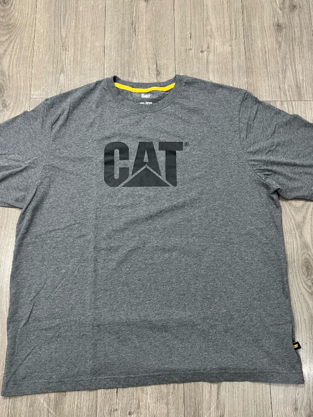 CAT Caterpillar Logo T-Shirt XXL Tall Gray Graphics Tee Workwear